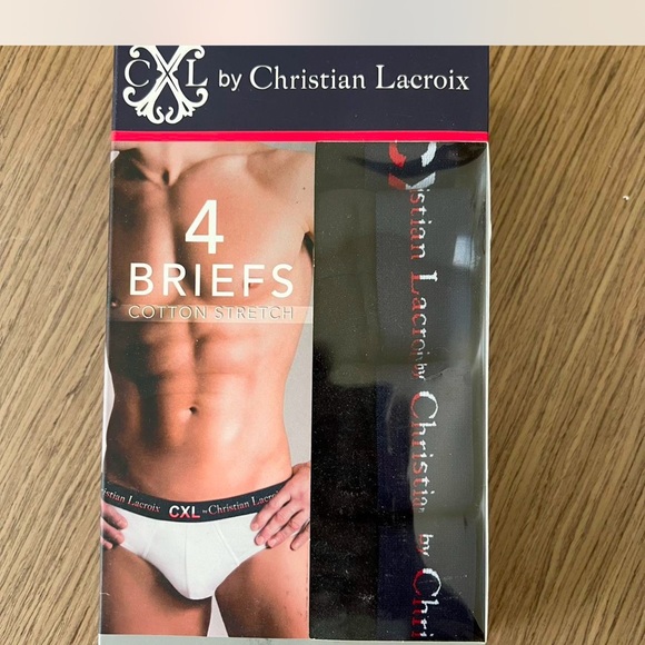 NWT Christian LaCroix Black Cotton Stretch Briefs - Medium #briefs #trunks - Picture 2 of 4